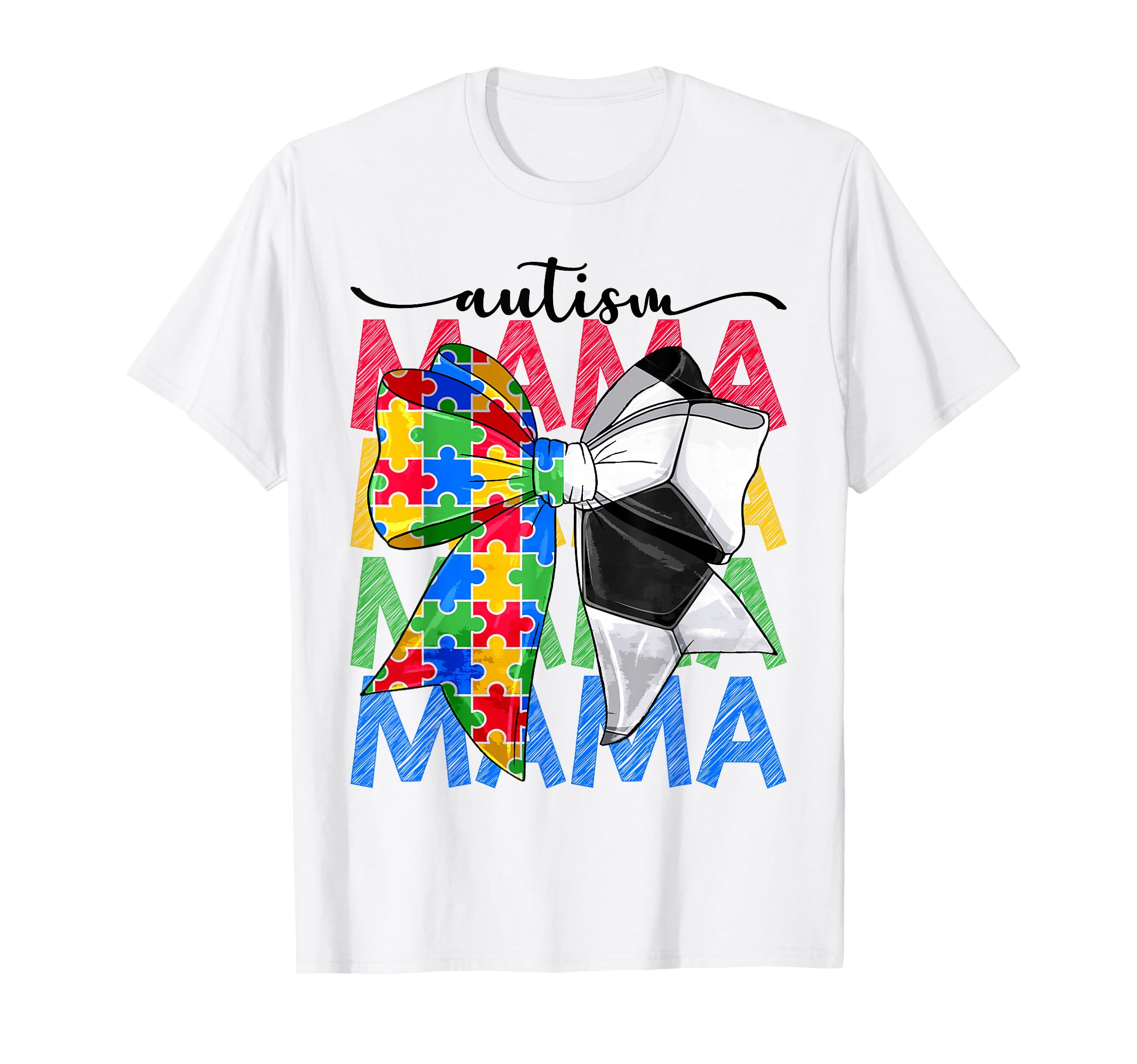 Autism Mama Autism Awareness Coquette T-Shirt - Aesthetic Graphic Unisex