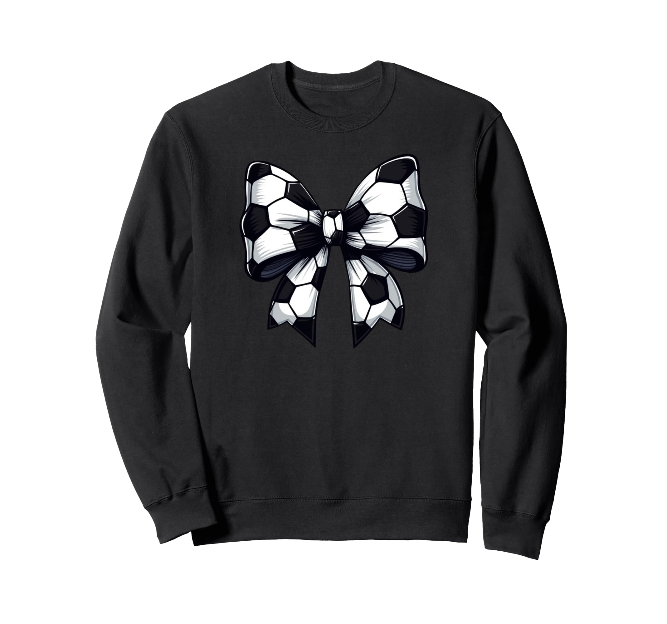 Soccer Coquette Bow Soccer Team Game Sweatshirt - Unique Graphic Unisex