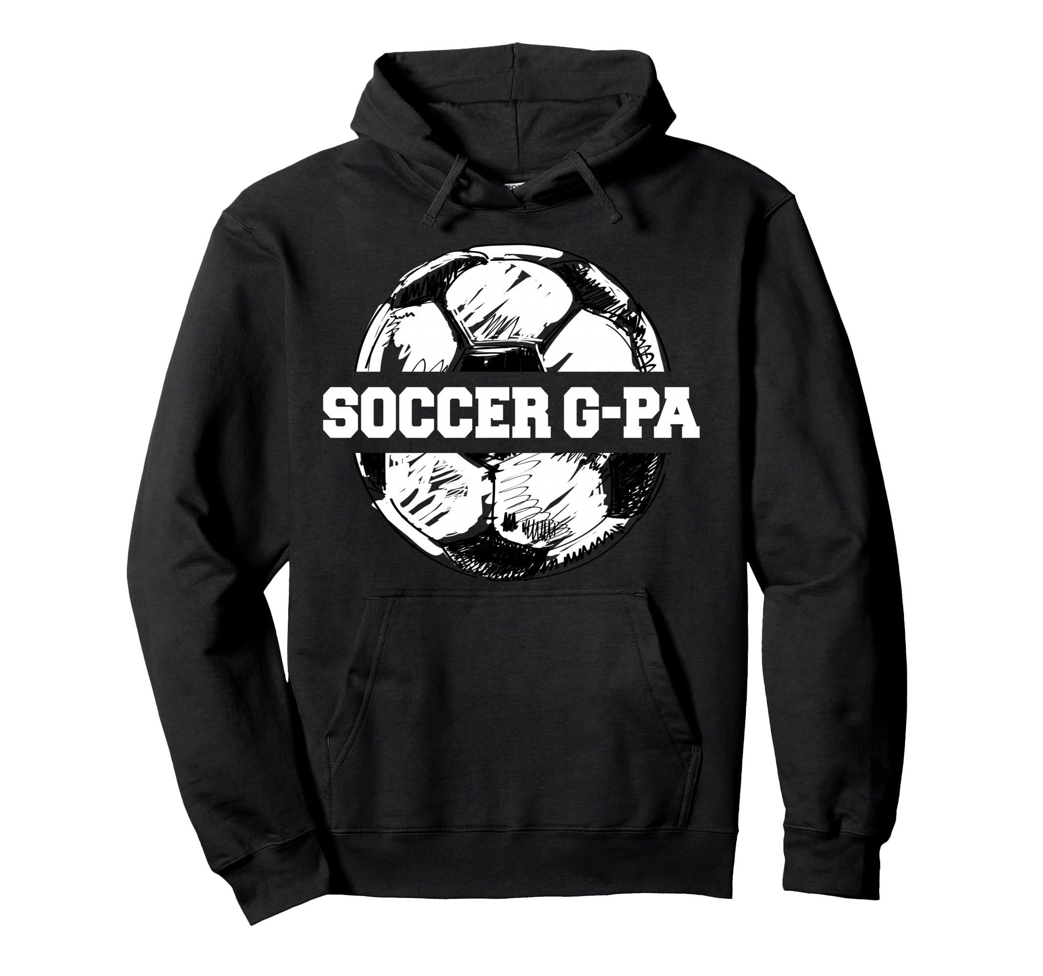 Soccer G Pa Soccer Ball Split Funny Hoodie - Fun Novelty Design Unisex