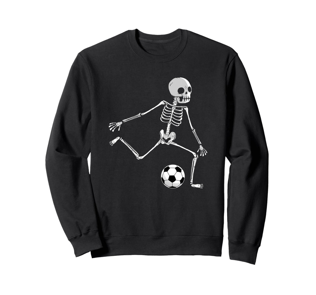 Skeleton Soccer Funny Halloween Party Sweatshirt - Streetwear Style Unisex