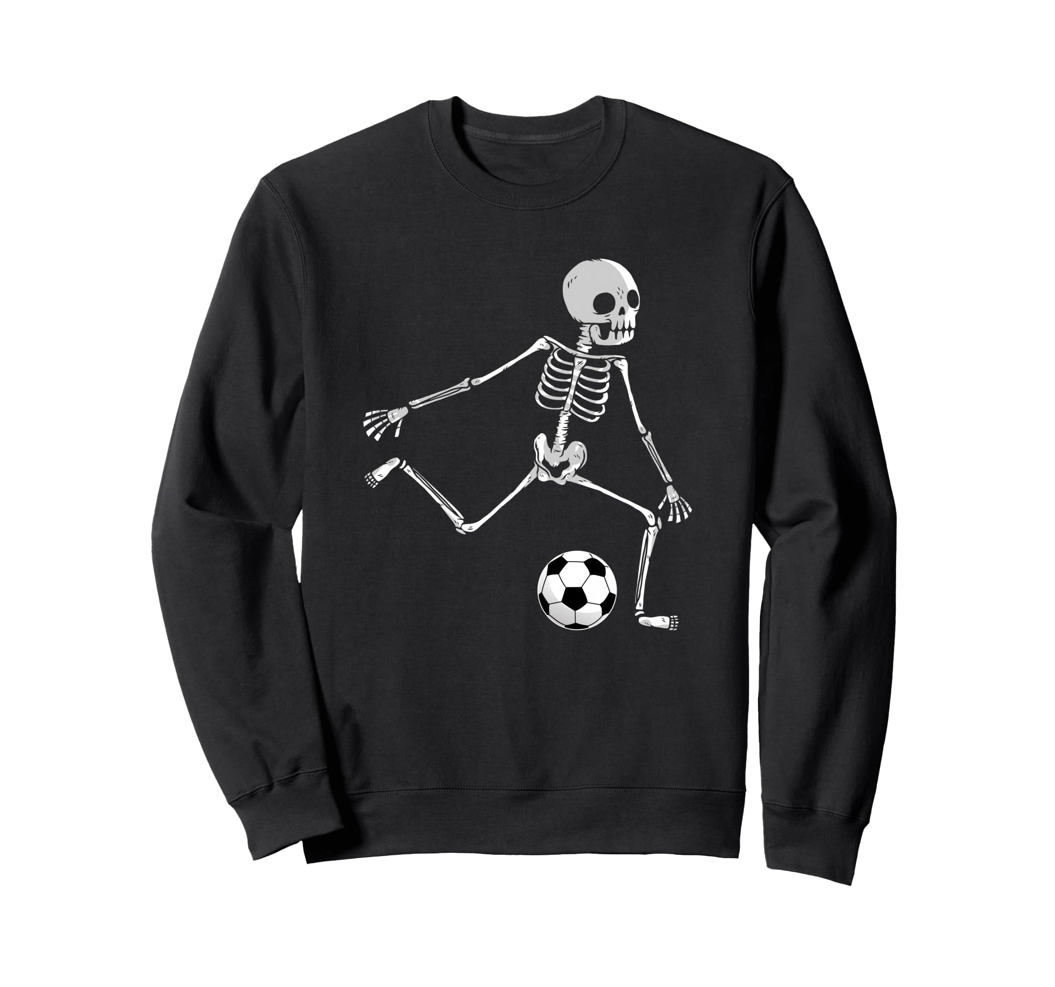Skeleton Soccer Funny Halloween Party Sweatshirt - Streetwear Style Unisex