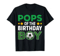 Pops Birthday Soccer Birthday Celebration T-Shirt - Graphic Print Unisex