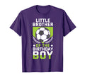 Little Brother Birthday Soccer Player T-Shirt - Fun Novelty Design Unisex