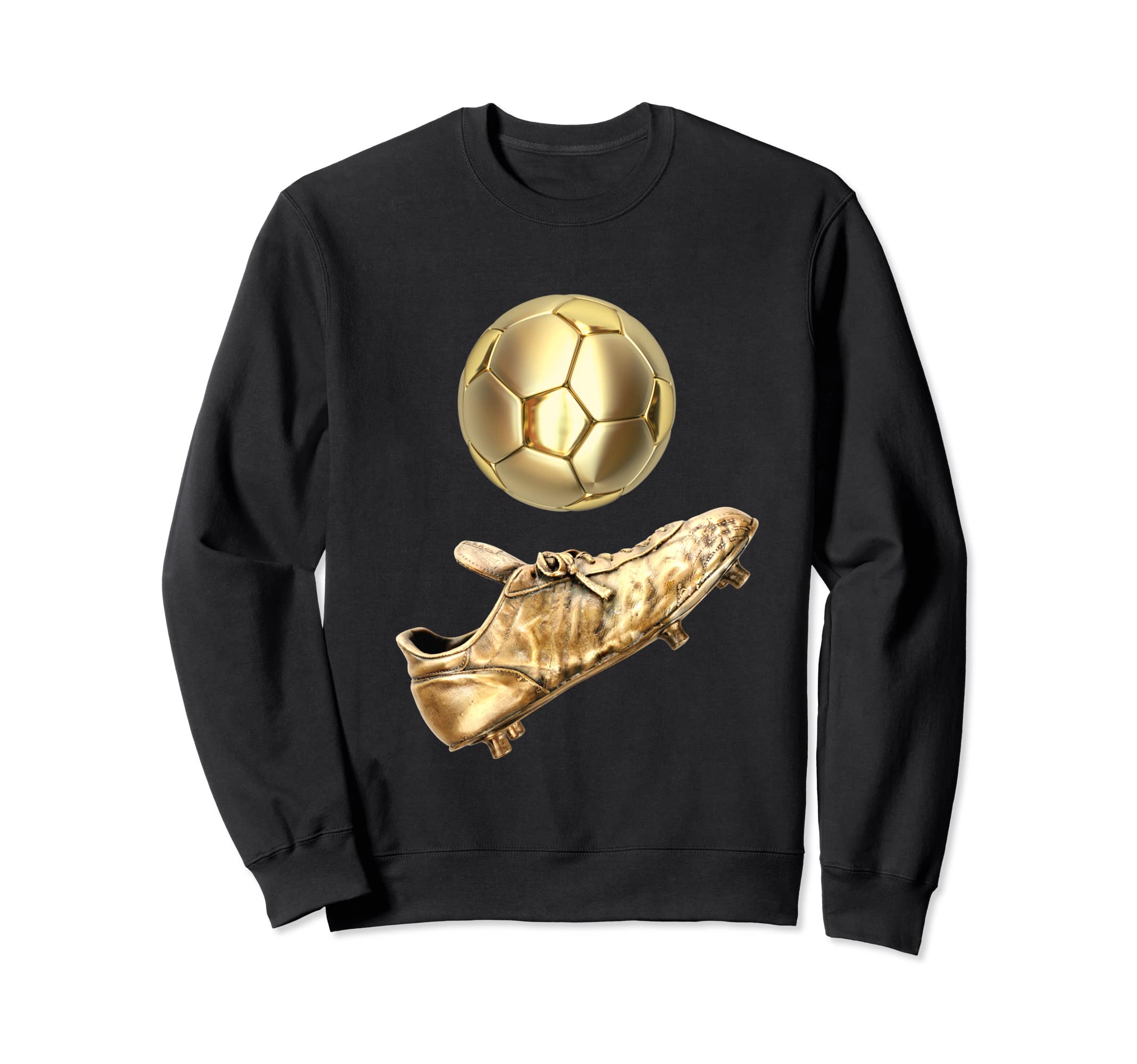 Soccer Champions Award Gold Cleats Sweatshirt - Minimalist Print Unisex