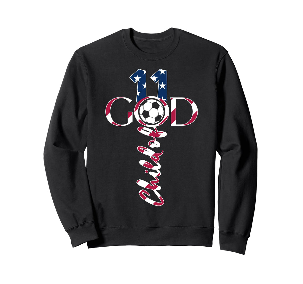 Jesus 11 Years Child God Soccer 11Th Sweatshirt - Graphic Print for Adults