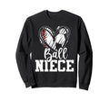 Ball Niece Heart Baseball Soccer Ball Hoodie - Custom Art Print Unisex