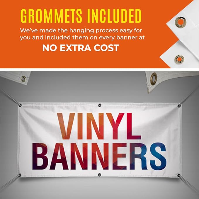 Personalized Passion Vinyl Banner 2' x 5' - Customized Banner for Business, Graduation, Birthday Parties - Indoor/Outdoor Use - Full Color 13oz Vinyl Custom Signs with HD Printed Text, Photos