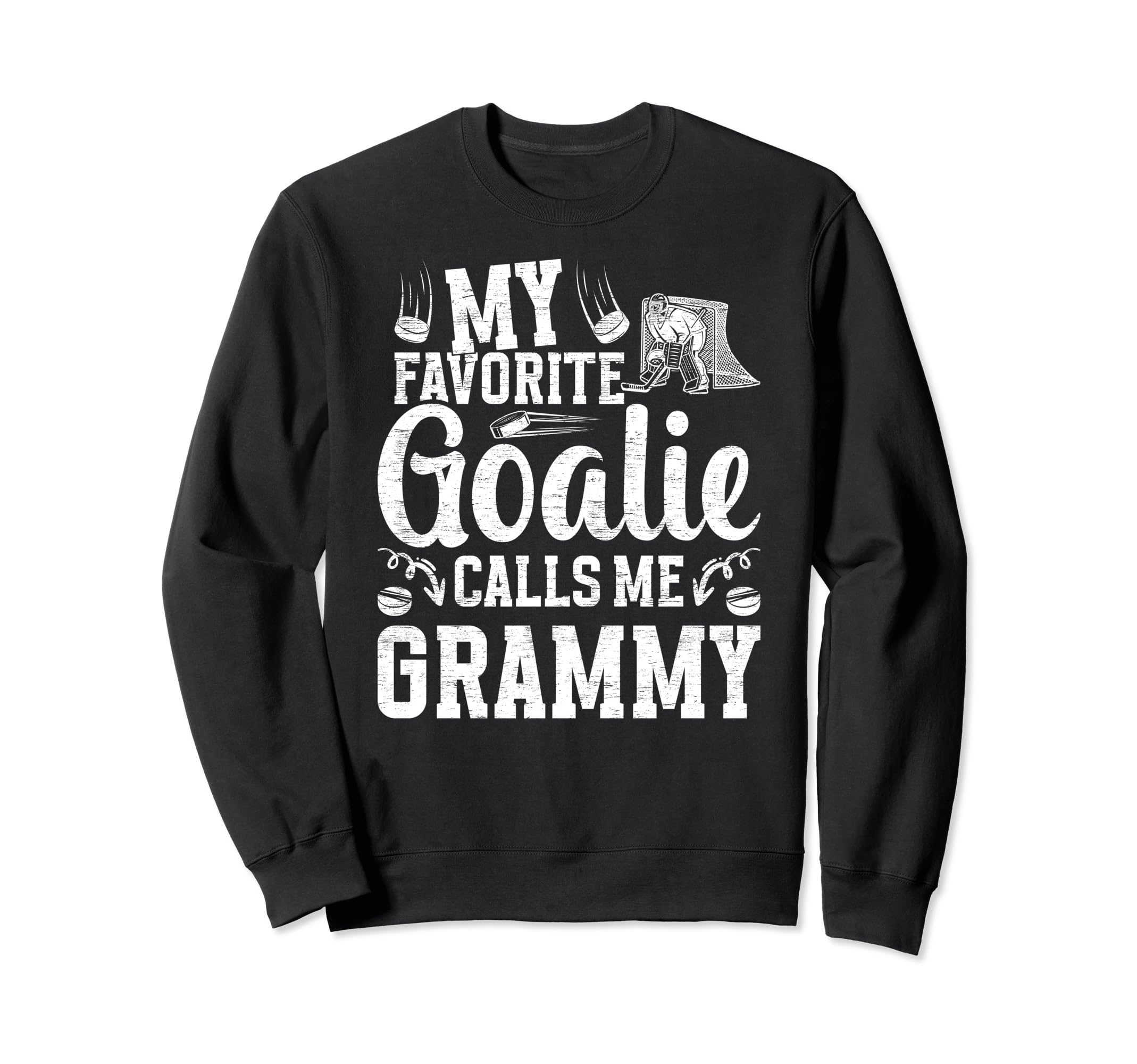 Favorite Ice Hockey Goalie Grammy Sweatshirt - Trendy Graphic for Adults
