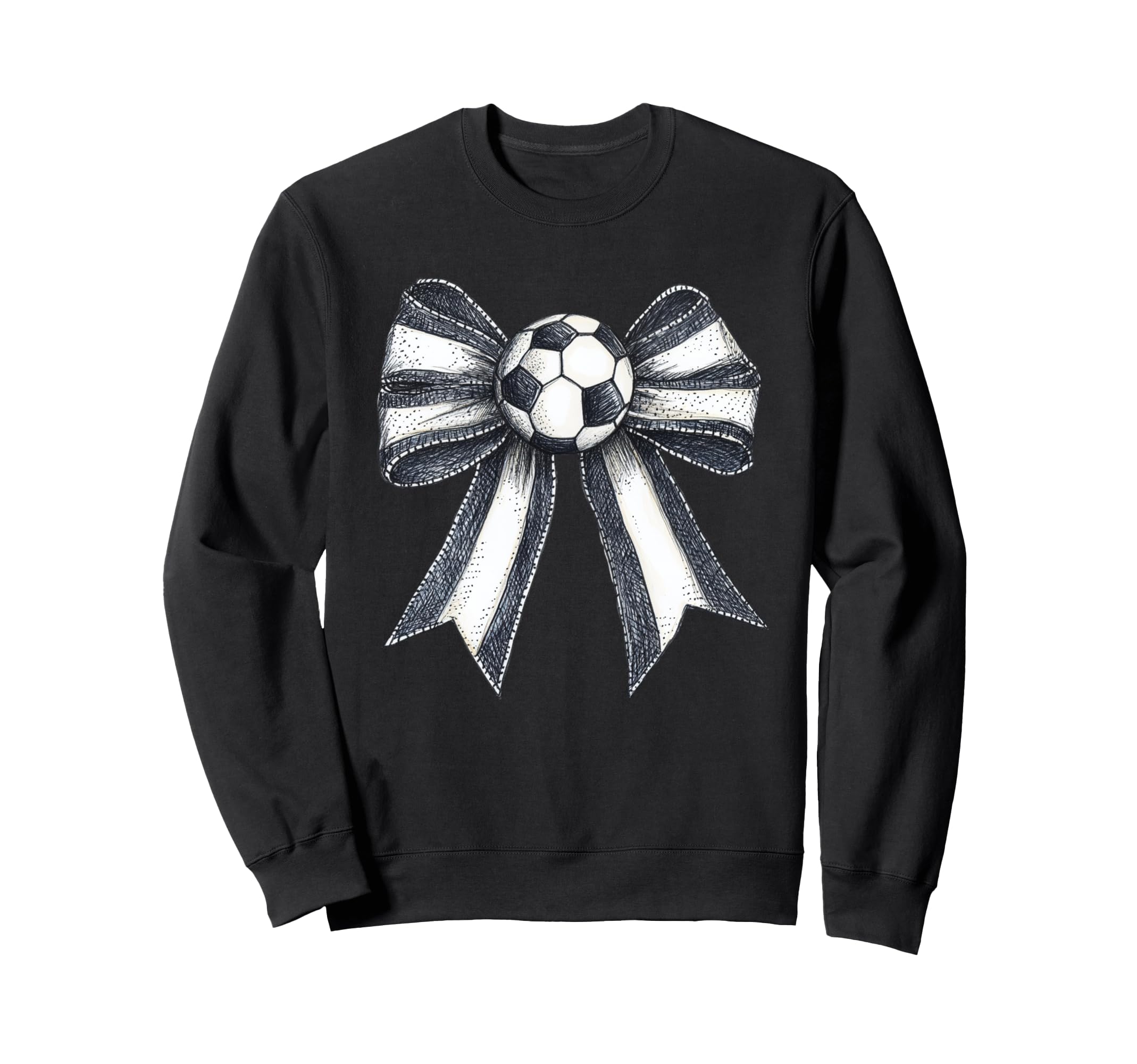 Soccer Coquette Bow Watercolor And Sweatshirt - Trendy Graphic Men Women
