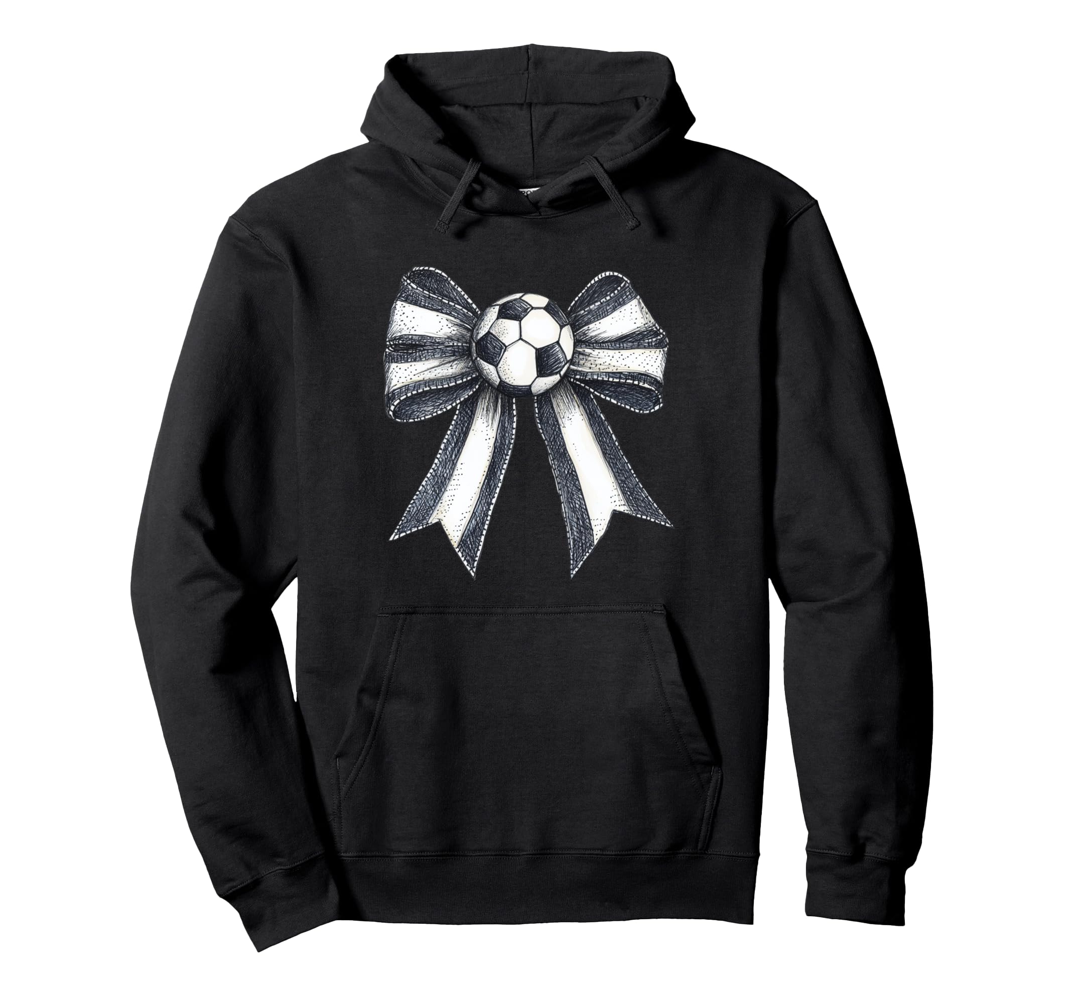 Soccer Coquette Bow Watercolor And Hoodie - Aesthetic Graphic for Adults
