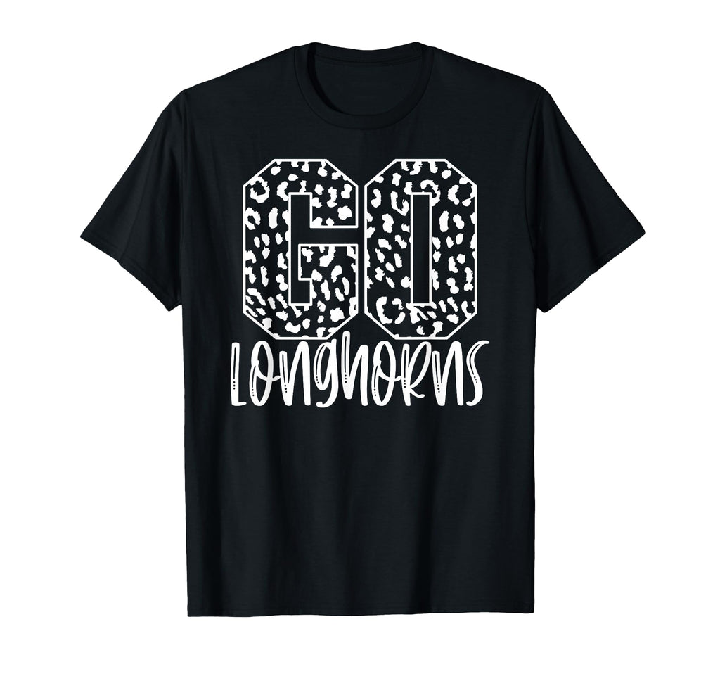 Longhorns Team Mascot School Spirit T-Shirt - Custom Art Print Men Women