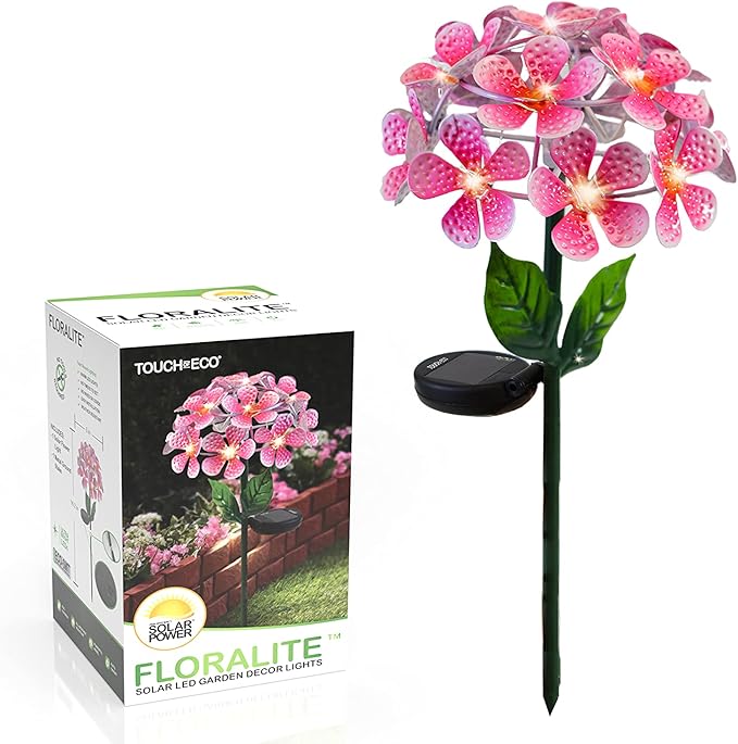 Solar LED Metal Flower Stake Light - Perfect for Your Garden, Patio, Walkway, or Outdoor Living Area - Includes 1 Flower Light