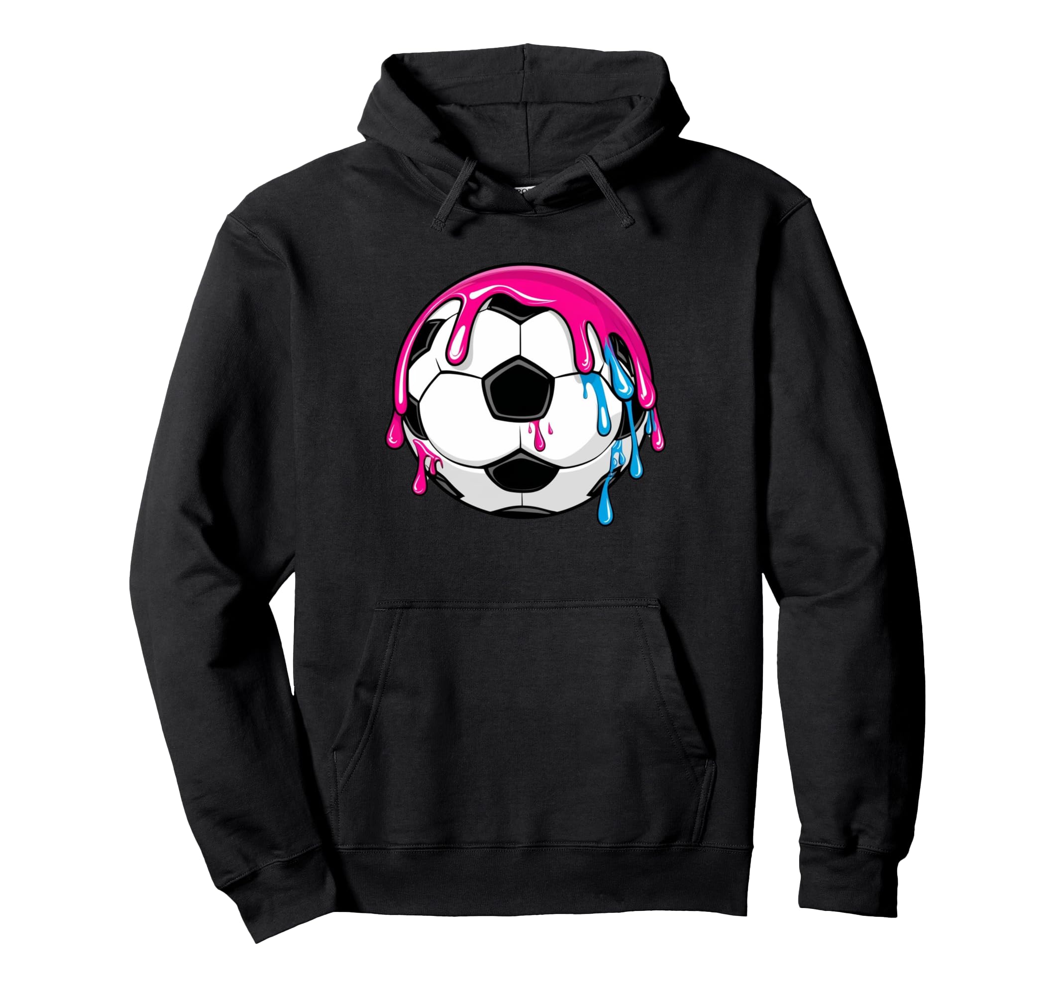 Soccer Ball Player Coach Ball Drip Hoodie - Trendy Graphic Men Women
