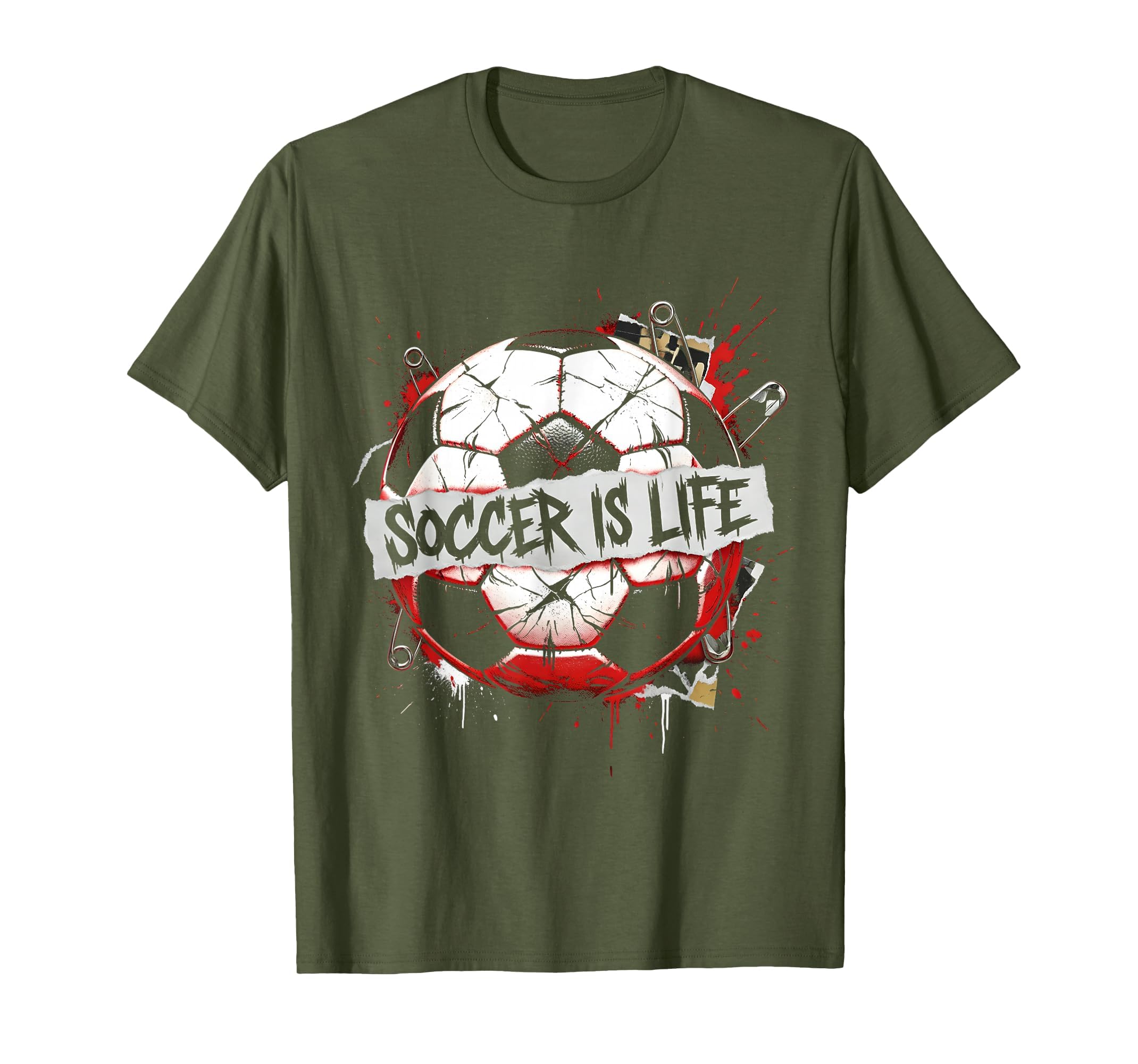 Soccer Is Life Bold True Fans T-Shirt - Streetwear Style for Adults