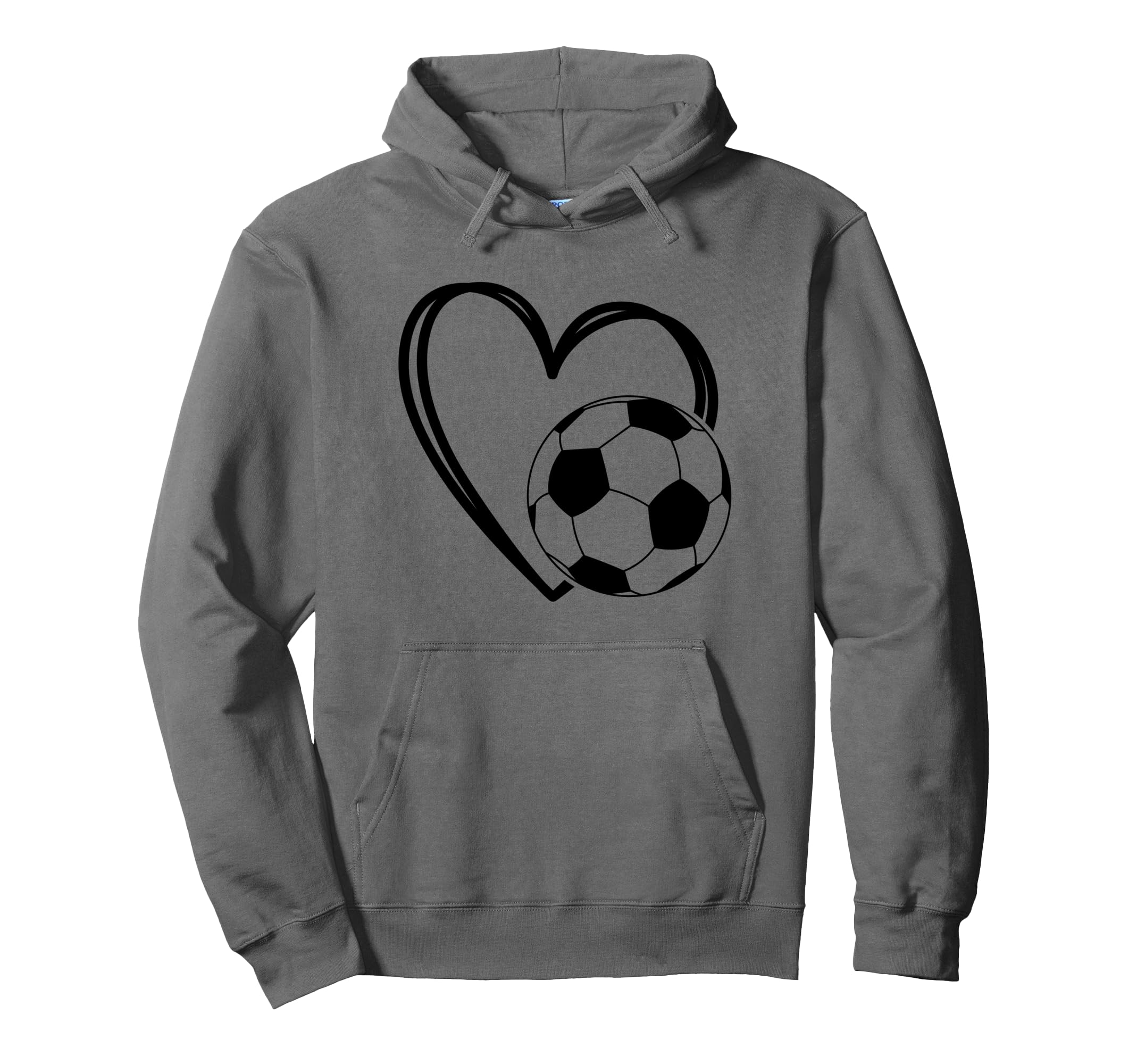 Soccer Ball Heart Soccer Mom Soccer Lover Hoodie - Trendy Graphic Unisex