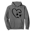 Soccer Ball Heart Soccer Mom Soccer Lover Hoodie - Custom Art Print Unisex