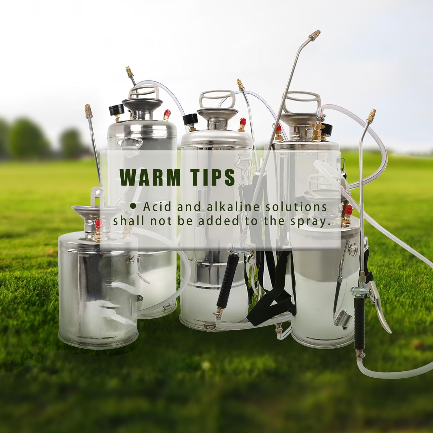 1.5 Gallon Stainless Steel Sprayer Hand Pump Sprayer with Pressure Gauge Safety Valve Adjustable Nozzle for Gardening Lawn and Cleaning