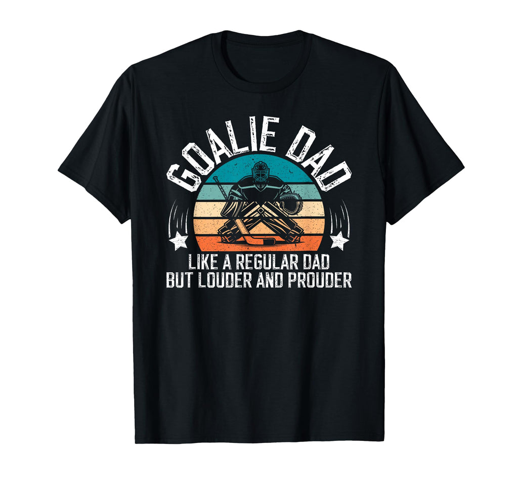 Hockey Goalie Dad Ice Hockey Keeper T-Shirt - Custom Art Print Men Women