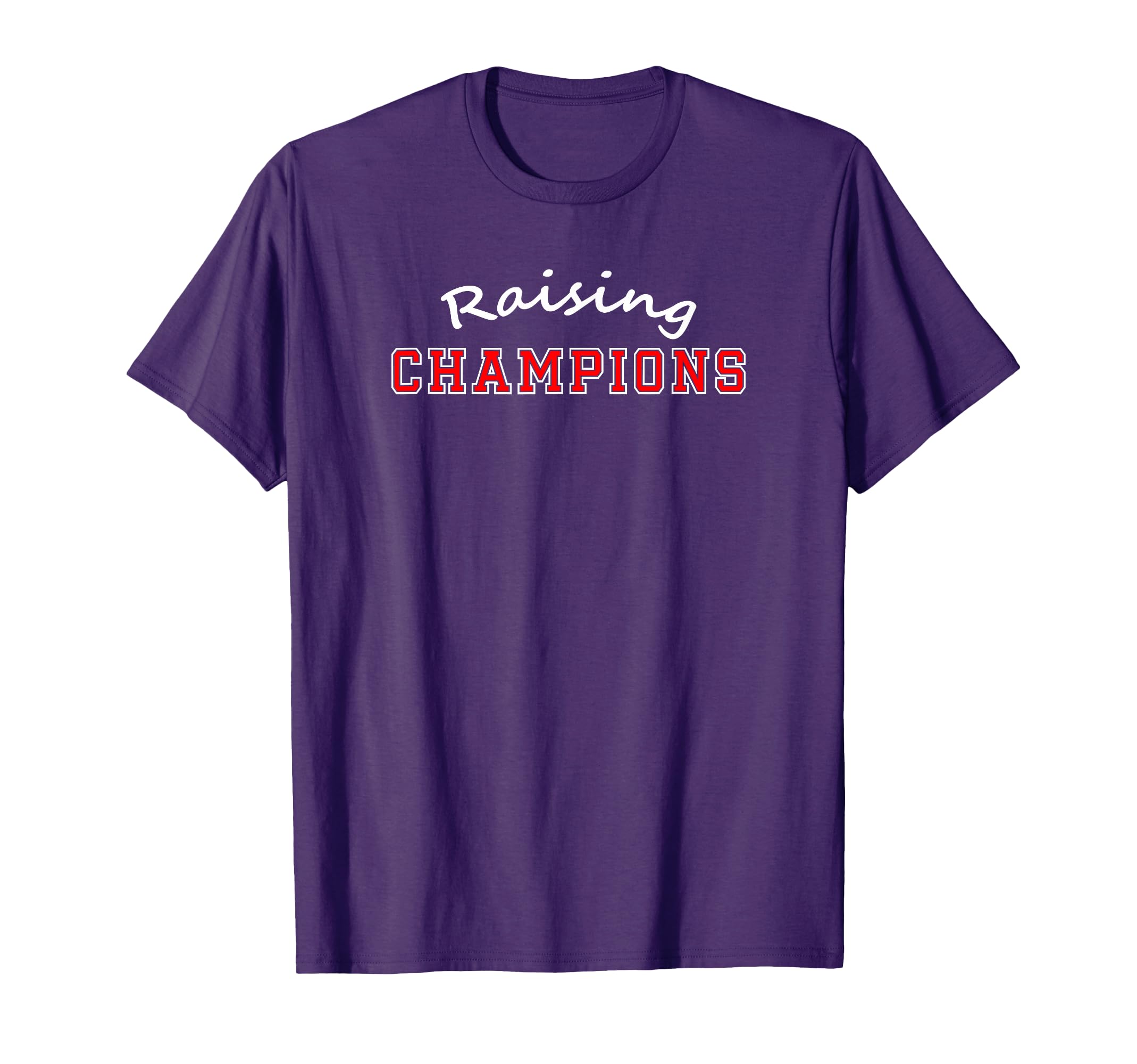 Raising Champions Football Baseball T-Shirt - Minimalist Print for Adults