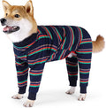 Dog Recovery Suit, Abdominal Wound After Surgery Wear, Prevent Licking Wounds, E-Collar & Cone Alternatives, Long Sleeve Postoperative Shirts Dog Pajamas Prevent Shedding(Medium, Blue)