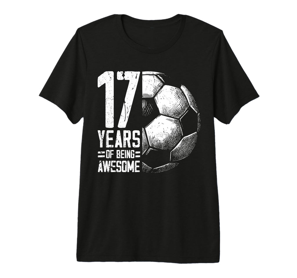 17Th Birthday Soccer Player Football T-Shirt - Aesthetic Graphic Men Women