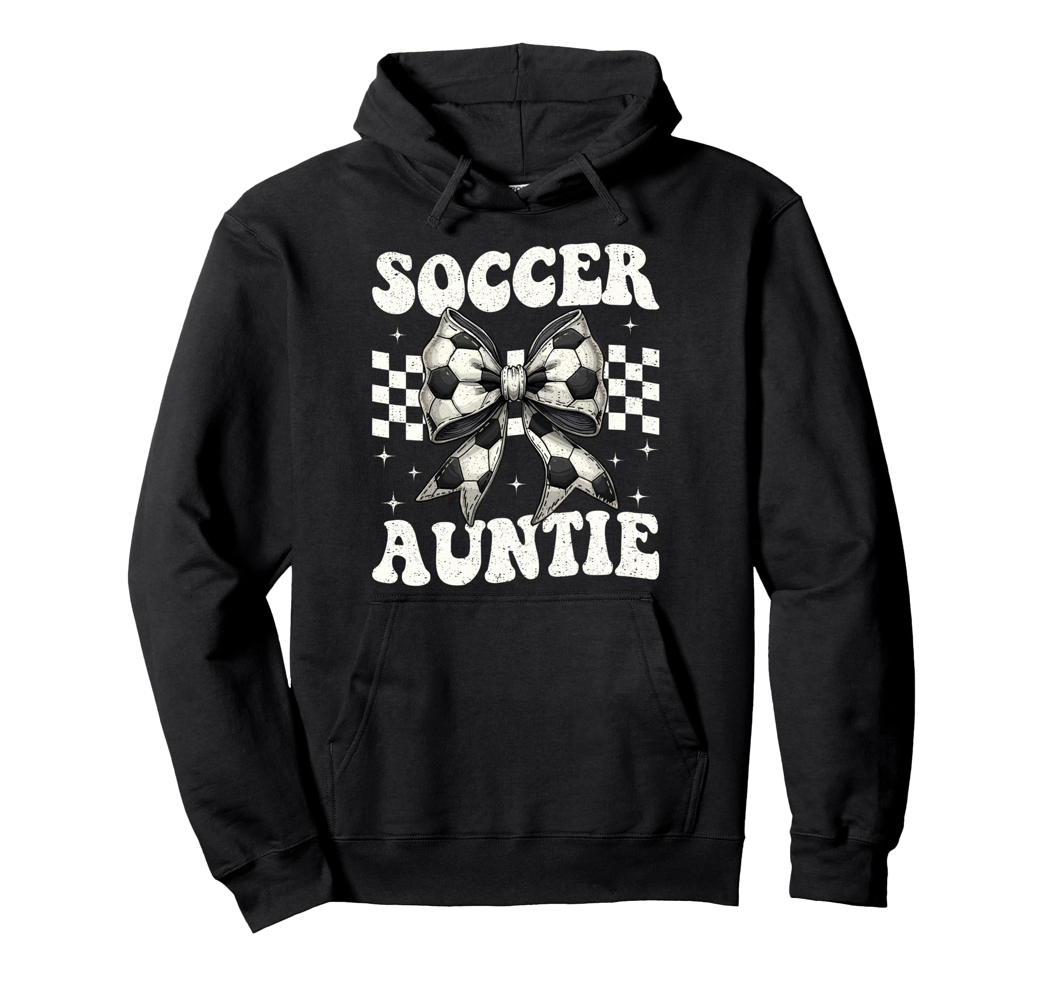 Soccer Auntie Funny Coquette Bow Hoodie - Streetwear Style for Adults