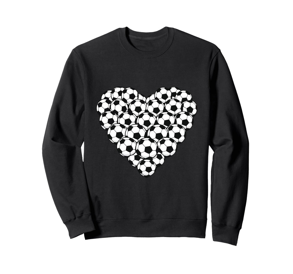 Heart Shaped Soccer Ball Artwork Sweatshirt - Graphic Print Men Women