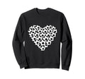 Heart Shaped Soccer Ball Artwork Sweatshirt - Graphic Print Men Women