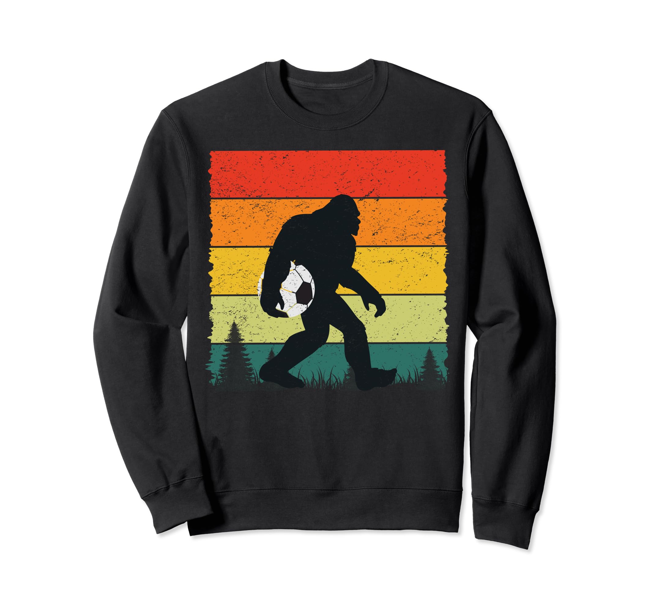 Bigfoot Soccer Lover Funny Sasquatch Sweatshirt - Graphic Print Men Women