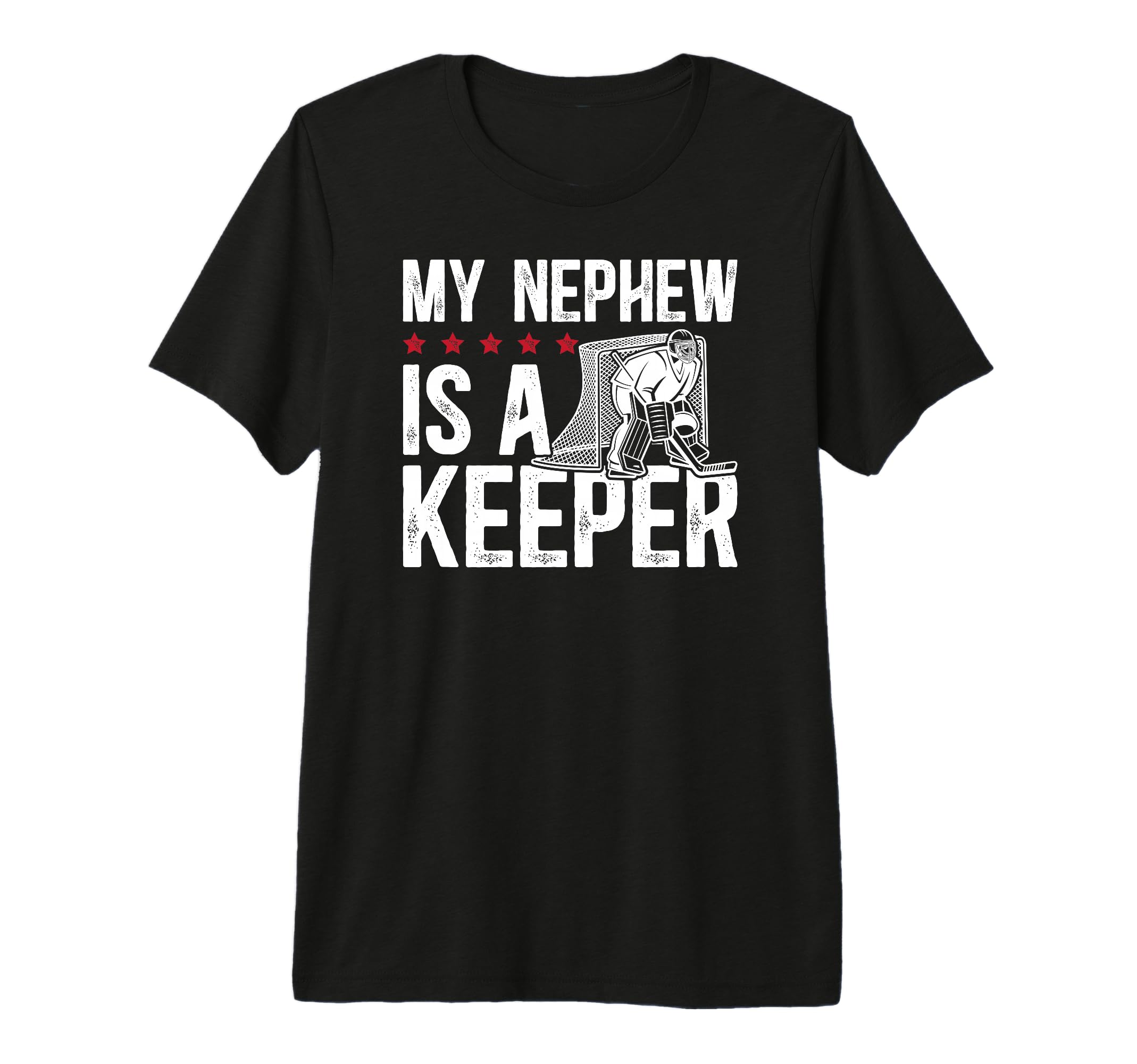 Mens Ice Hockey Keeper Uncle Hockey T-Shirt - Graphic Print for Adults