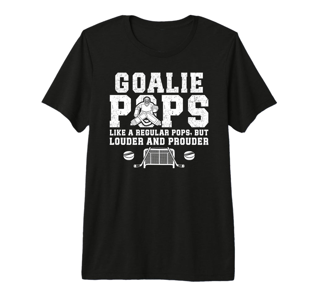 Mens Hockey Goalie Pops Ice Hockey Keeper T-Shirt - Novelty Apparel Unisex