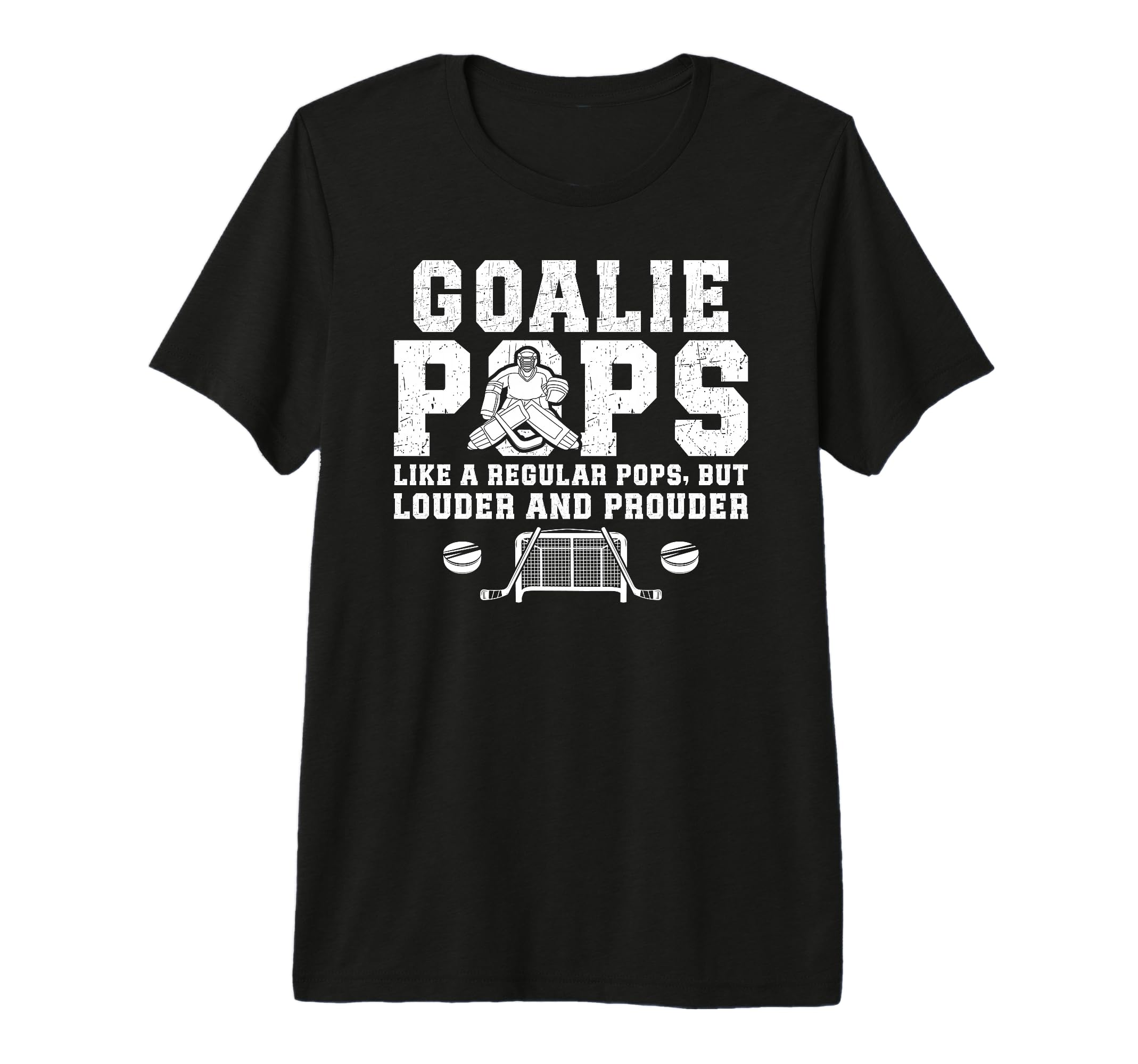 Mens Hockey Goalie Pops Ice Hockey Keeper T-Shirt - Novelty Apparel Unisex