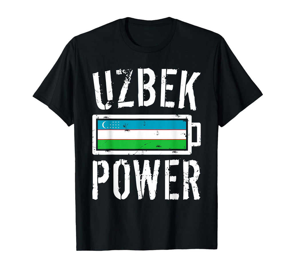 Uzbekistan Flag Uzbek Power T-Shirt - Casual Everyday Wear Men Women