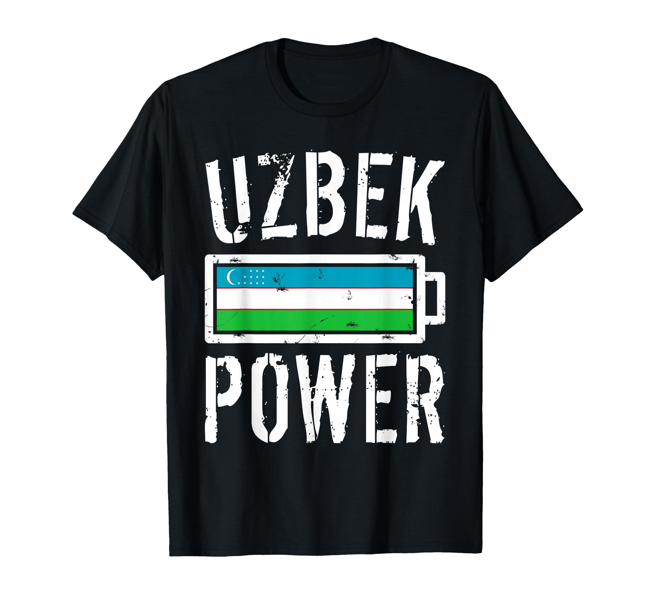 Uzbekistan Flag Uzbek Power T-Shirt - Casual Everyday Wear Men Women
