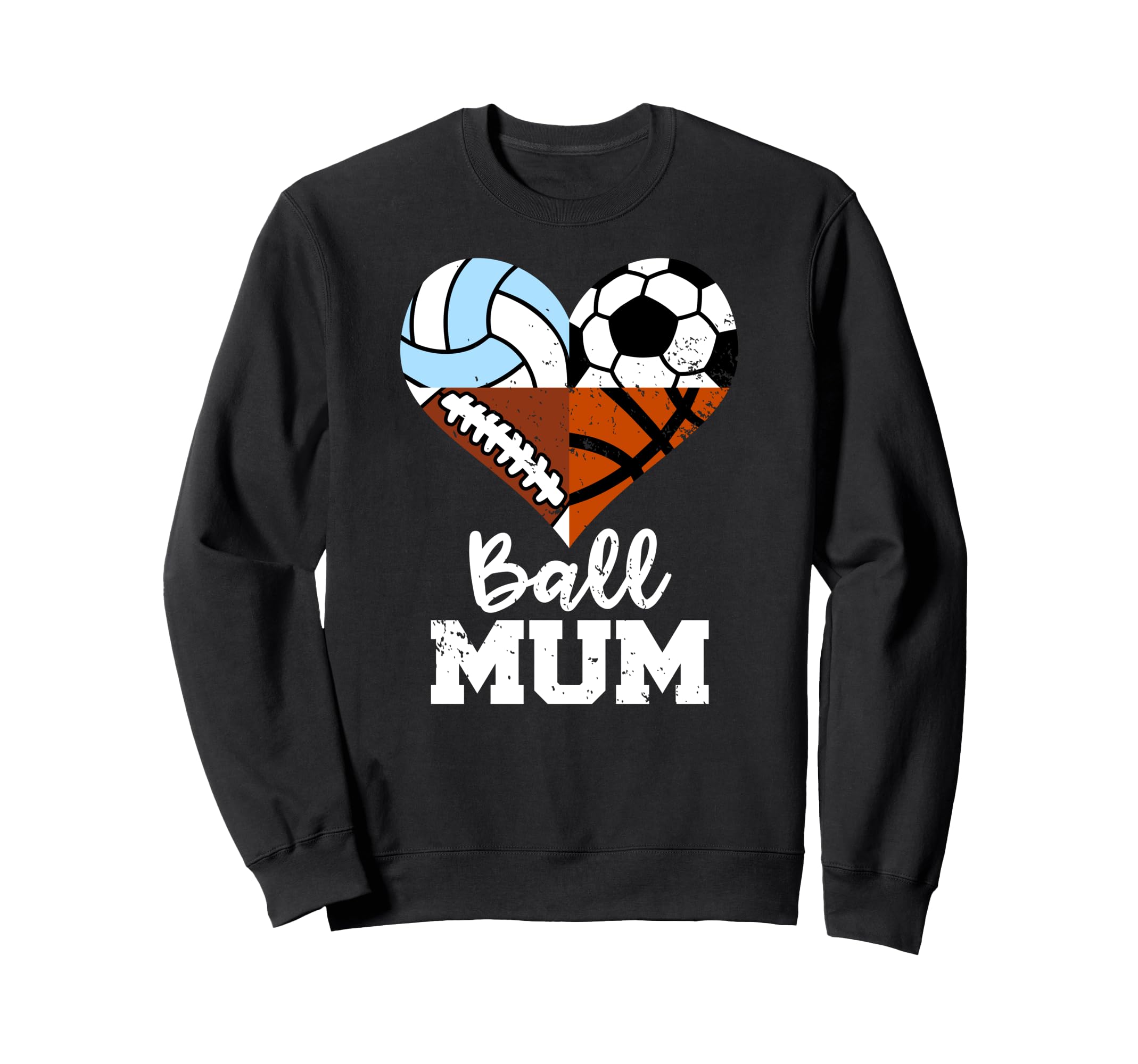 Ball Mum Soccer Football Volleyball Sweatshirt - Trendy Graphic Men Women