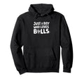 Just Who Loves Balls Soccer Player Hoodie - Fun Novelty Design Unisex
