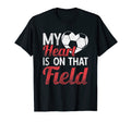 Heart Field Sports Football Ball Soccer T-Shirt - Trendy Graphic Unisex