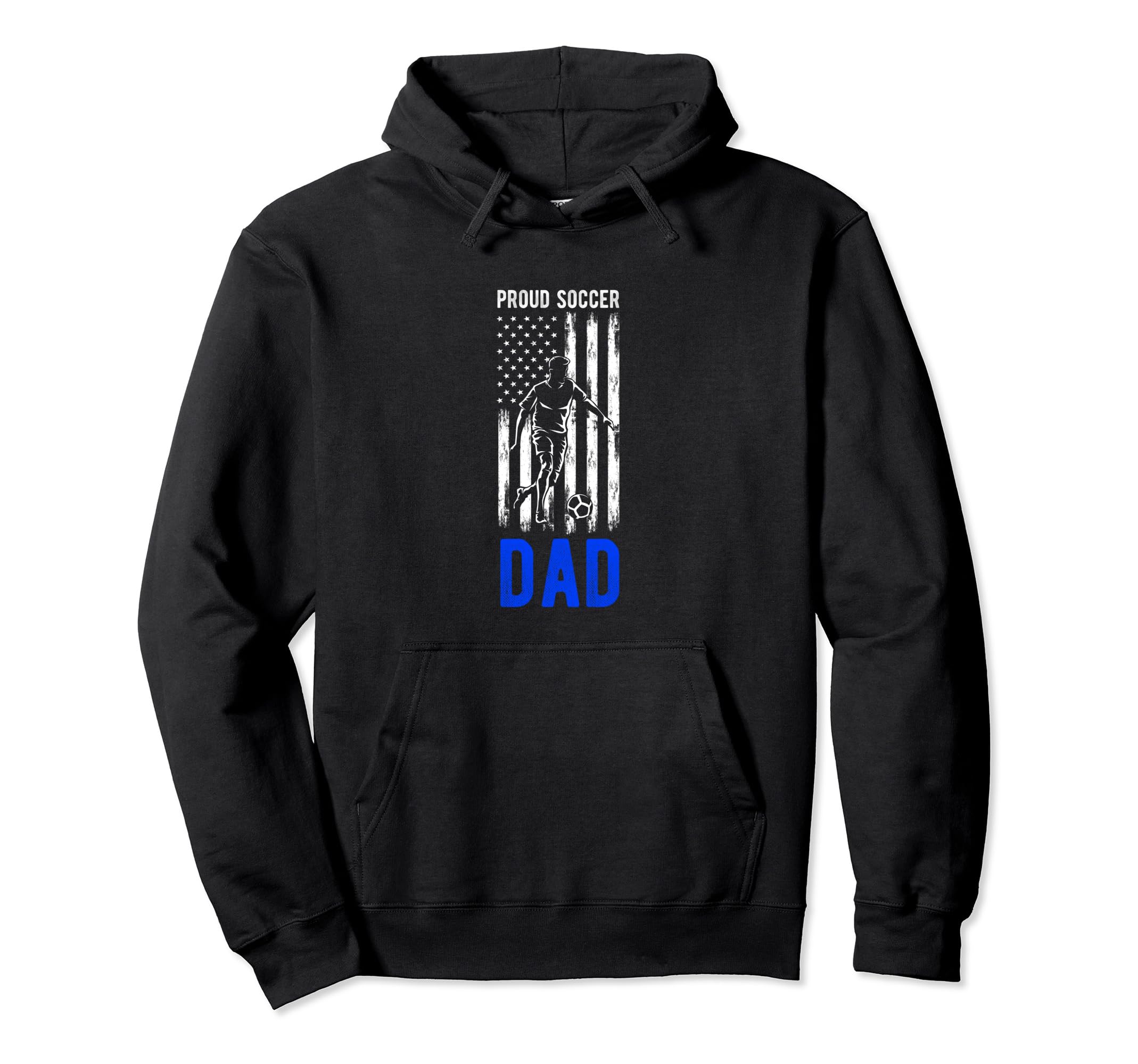 Proud Soccer Dad Usa Flag Family Football Hoodie - Minimalist Print Unisex
