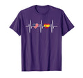 Usa Spain Heartbeat America Spanish T-Shirt - Minimalist Print for Adults