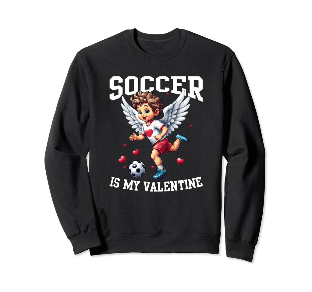 Valentines Day Soccer Football Sweatshirt - Novelty Apparel Men Women