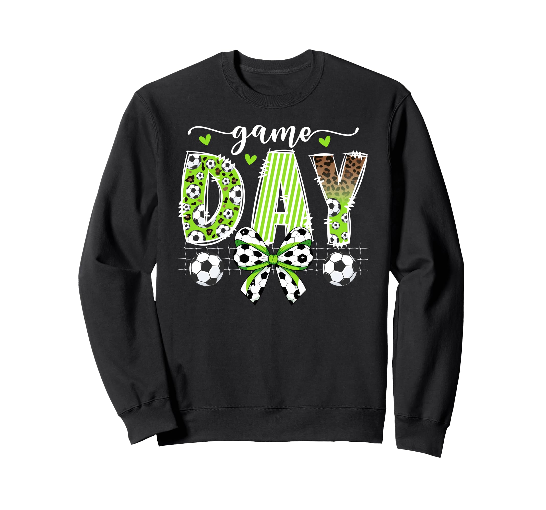 Game Day Soccer Coquette Soccer Game Sweatshirt - Graphic Print Men Women