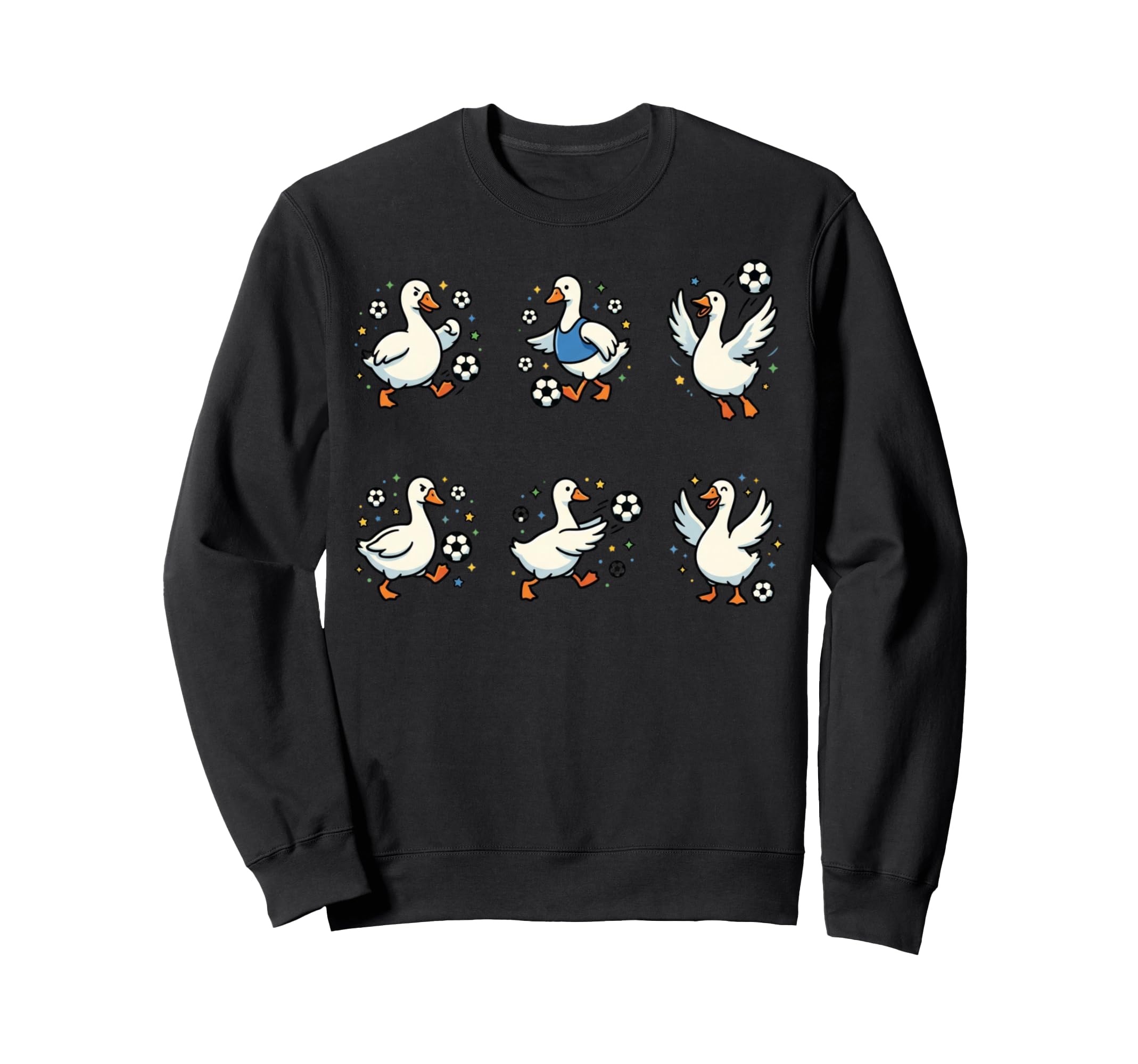 Silly Goose Playing Soccer Sweatshirt - Fun Novelty Design Men Women
