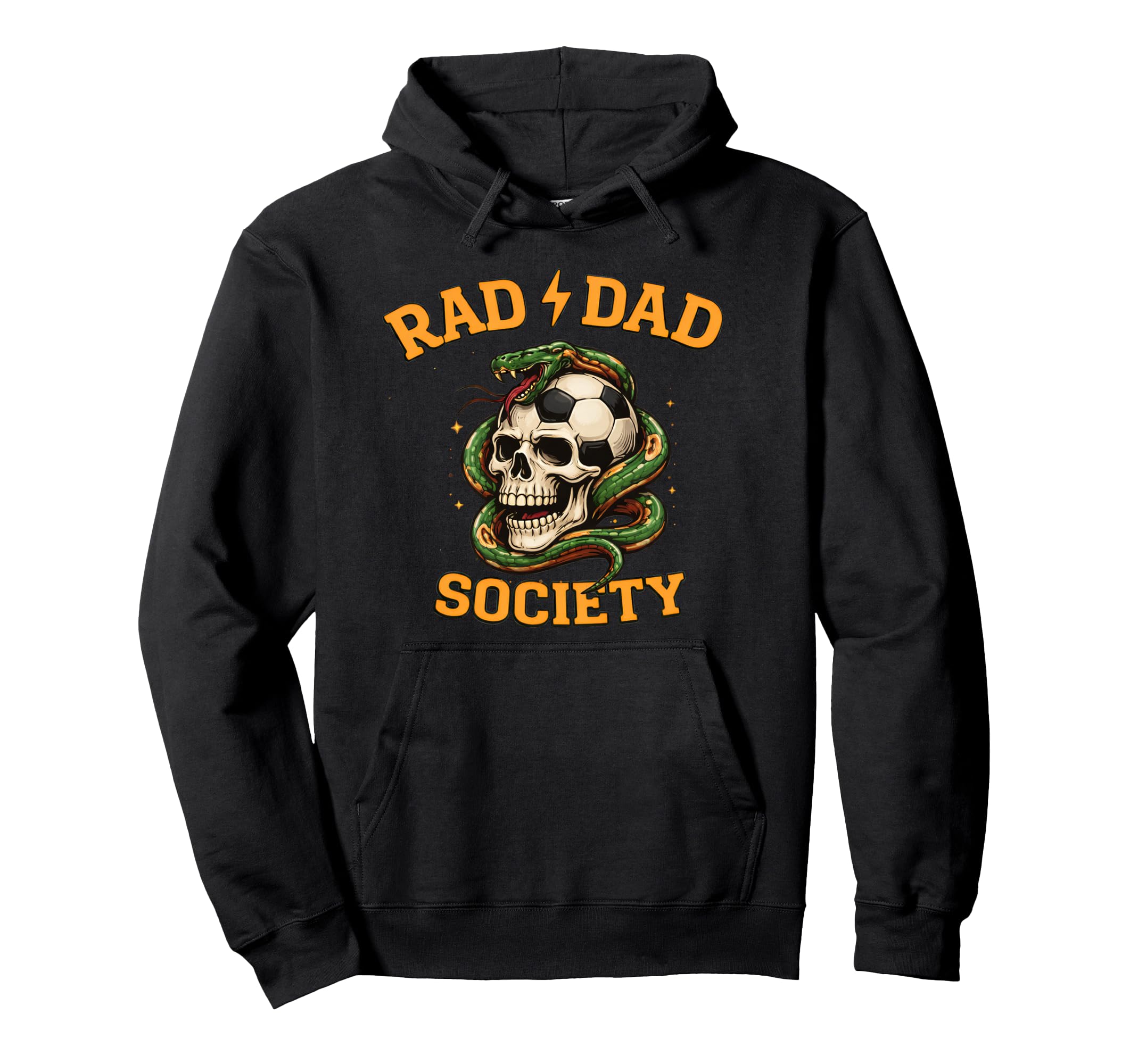 Soccer Father Rad Dad Society Hoodie - Fun Novelty Design Men Women