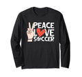 Soccer Enthusiast Love Peace Support T-Shirt - Aesthetic Graphic Men Women