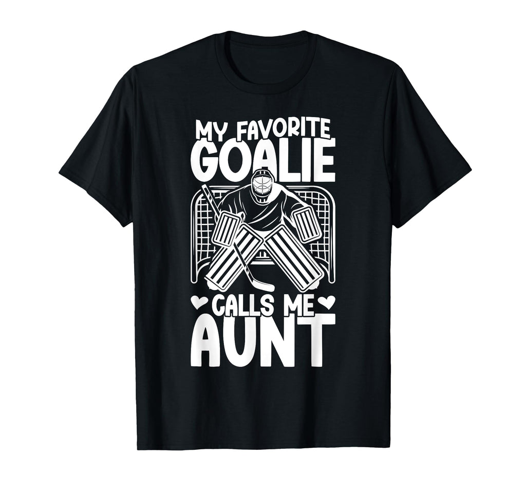 Proud Ice Hockey Goalie Aunt Hockey T-Shirt - Custom Art Print Men Women