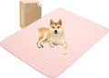 MICROCOSMOS Summer Cooling Mat & Sleeping Pad- Water Absorption Top, EZ Clean, Easy Carry, Materials Safe. Keep Cooling for Pets, Kids and Adults.(Pink, 59" x 40")