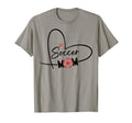 Soccer Mom Play Ball Soccer Heart T-Shirt - Aesthetic Graphic for Adults