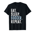 Eat Sleep Soccer Repeat Football T-Shirt - Casual Everyday Wear for Adults