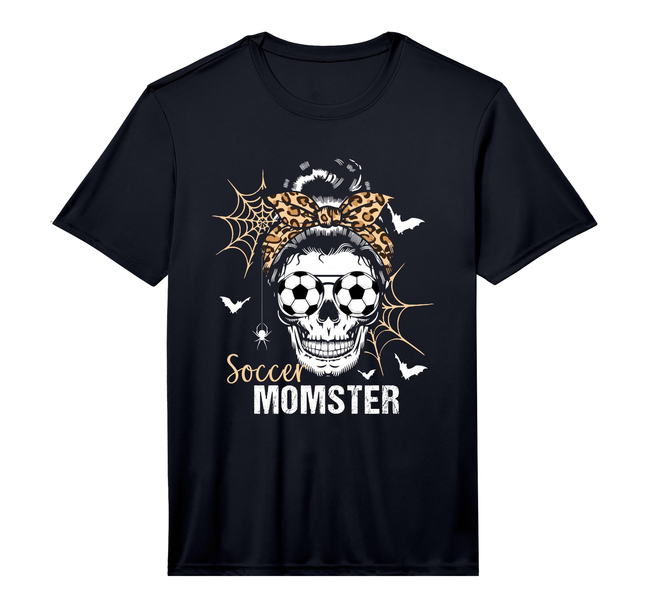Mens Momster Soccer Mom Messy Bun T-Shirt - Unique Graphic for Adults