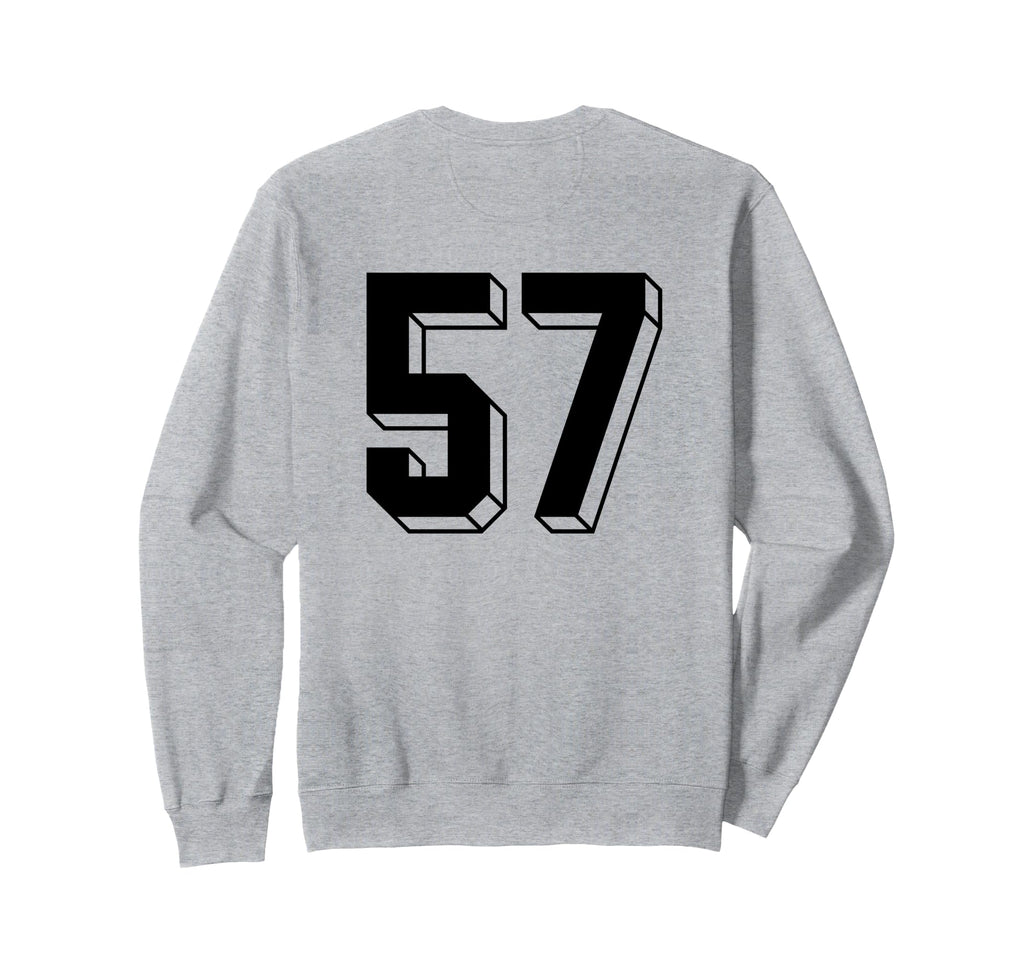 Number 57 Backside 80S 90S Team Sweatshirt - Graphic Print Men Women